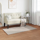 Vloerkleed nep konijnenbont 60x110 cm beige polyester