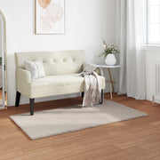 Vloerkleed nep konijnenbont 60x110 cm beige polyester