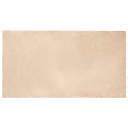 Nep Konijnenbont Tapijt Beige 80 x 150 cm Polyester