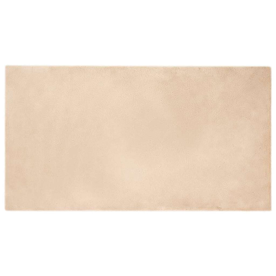 Nep Konijnenbont Tapijt Beige 80 x 150 cm Polyester