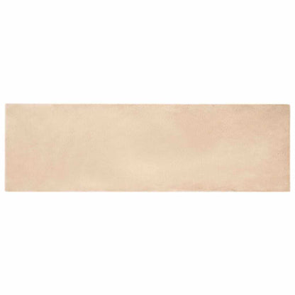 Nep Konijnenbont Tapijt Beige 80 x 250 cm Polyester