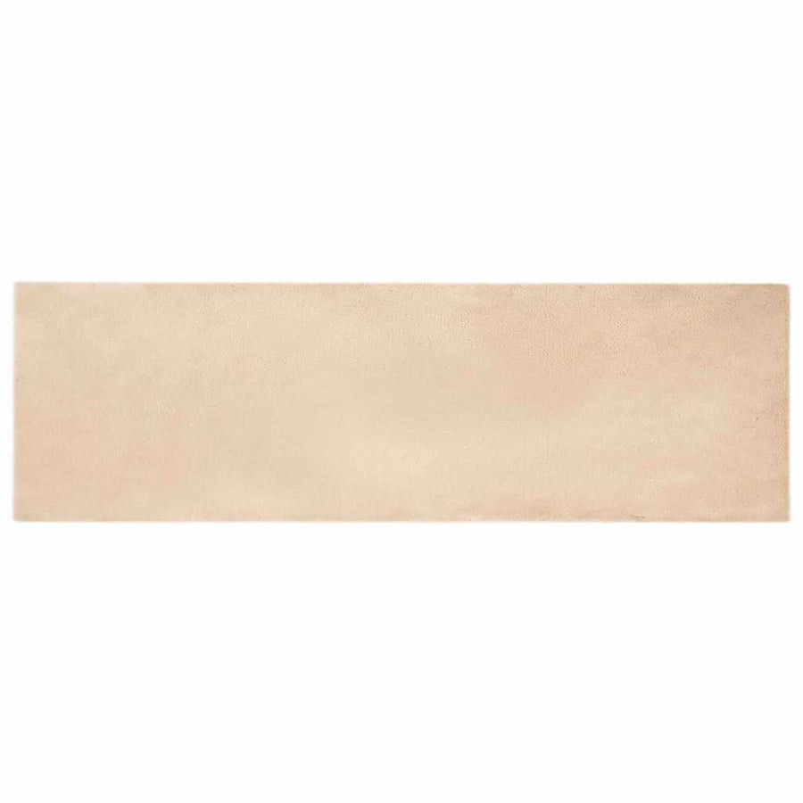 Nep Konijnenbont Tapijt Beige 80 x 250 cm Polyester