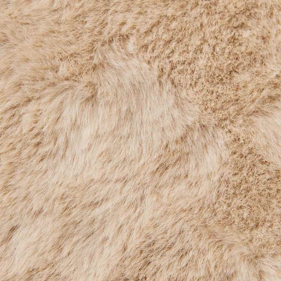 Nep Konijnenbont Tapijt Beige 80 x 250 cm Polyester