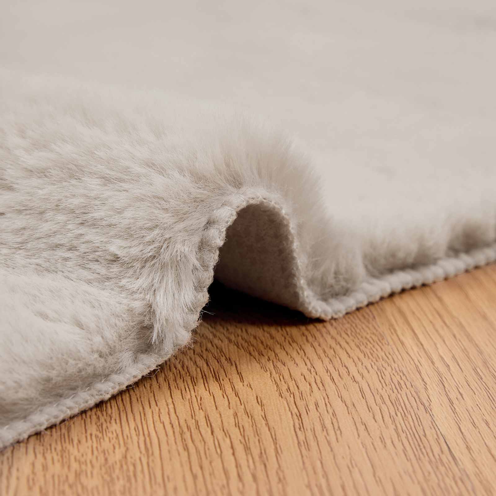 Nep Konijnenbont Tapijt Olite Beige 100 x 200 cm Polyester