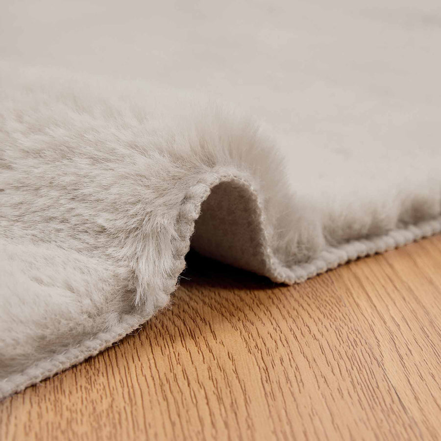 Nep Konijnenbont Tapijt Olite Beige 100 x 200 cm Polyester