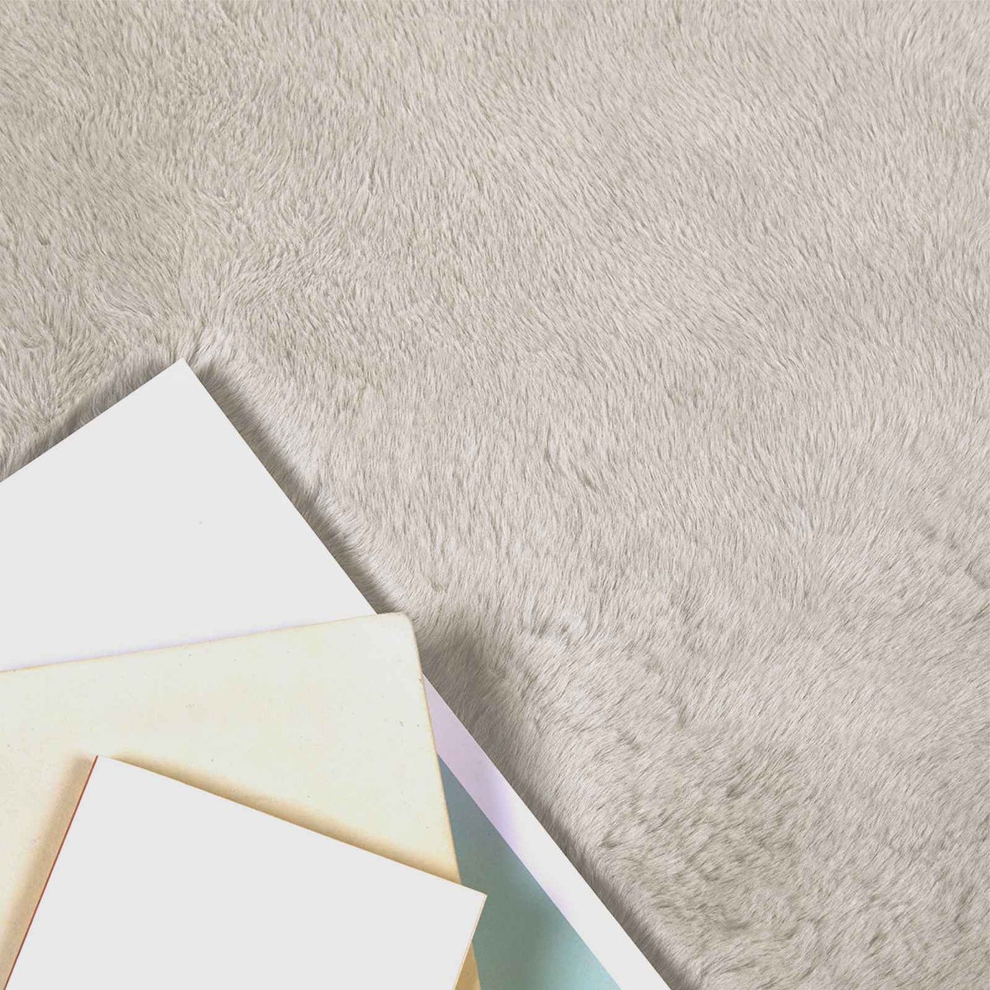 Nep Konijnenbont Tapijt Olite Beige 100 x 200 cm Polyester