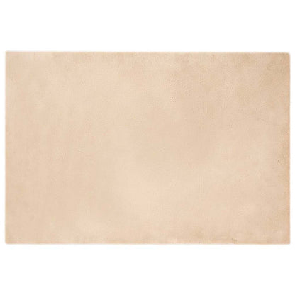 Nep Konijnenbont Tapijt Beige 120 x 170 cm Polyester