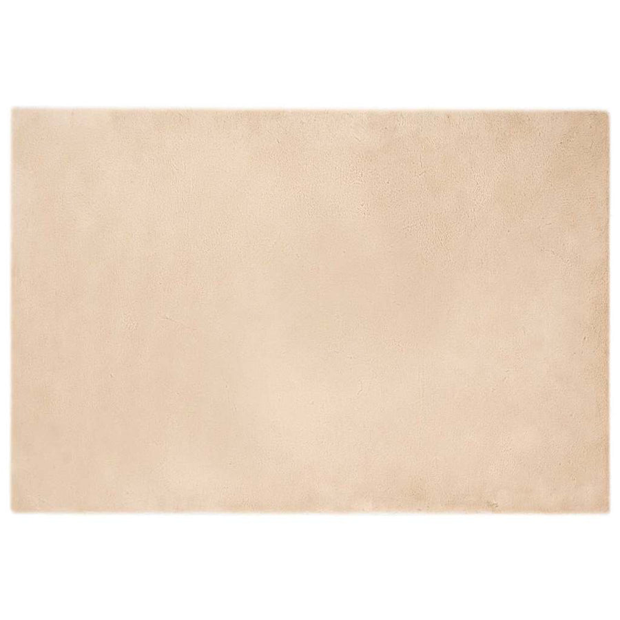 Nep Konijnenbont Tapijt Beige 120 x 170 cm Polyester