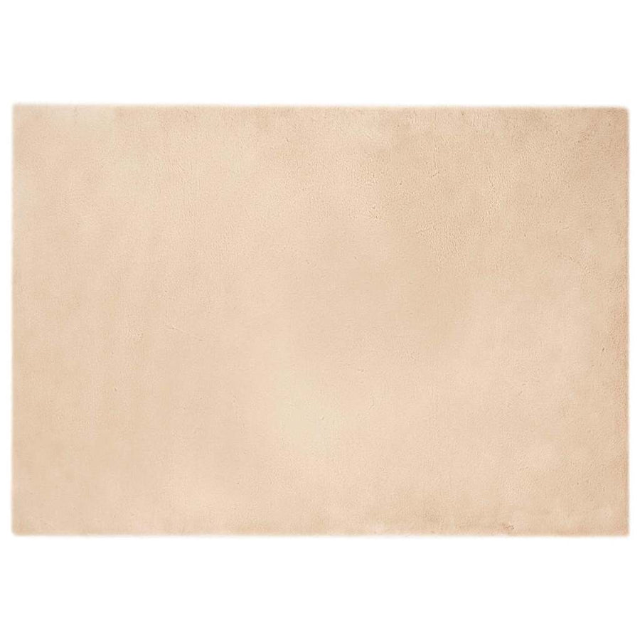 Nep Konijnenbont Tapijt Beige 140 x 200 cm Polyester