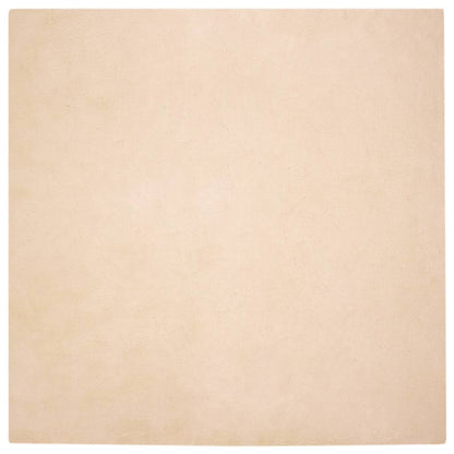 Nep Konijnenbont Tapijt Beige 120 x 120 cm Polyester