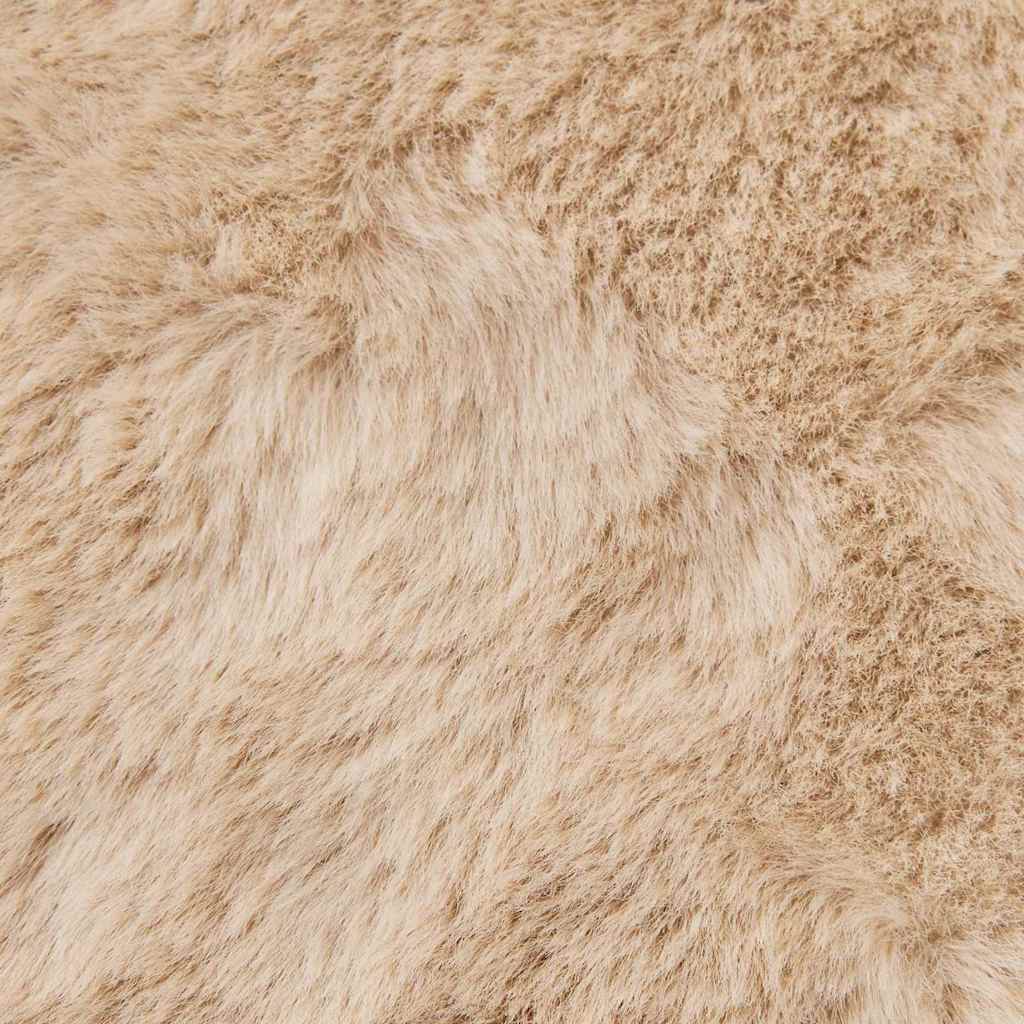 Nep Konijnenbont Tapijt Beige 120 x 120 cm Polyester