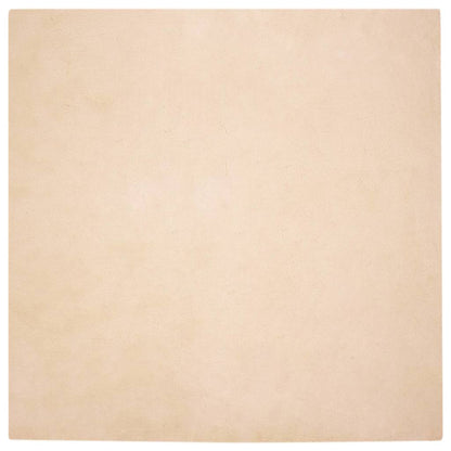 Nep Konijnenbont Tapijt Beige 160 x 160 cm Polyester