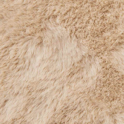 Nep Konijnenbont Tapijt Beige 200 x 200 cm Polyester
