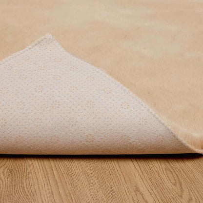 Nep Konijnenbont Tapijt Beige 240 x 240 cm Polyester