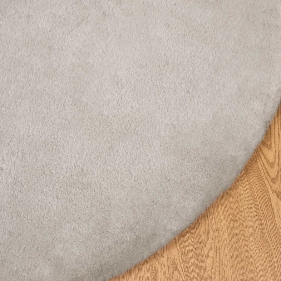Nep Konijnenbont Tapijt Olite Beige Ø 100 cm Polyester