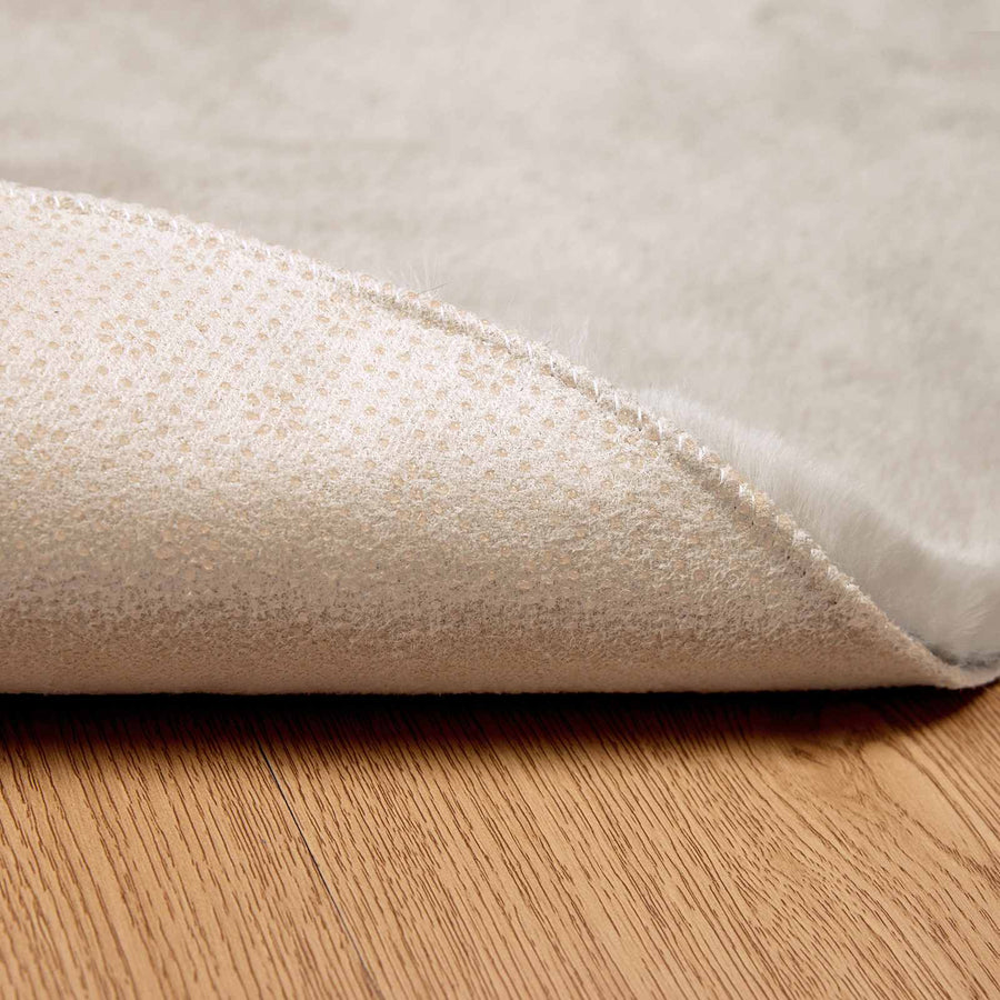 Nep Konijnenbont Tapijt Olite Beige Ø 100 cm Polyester