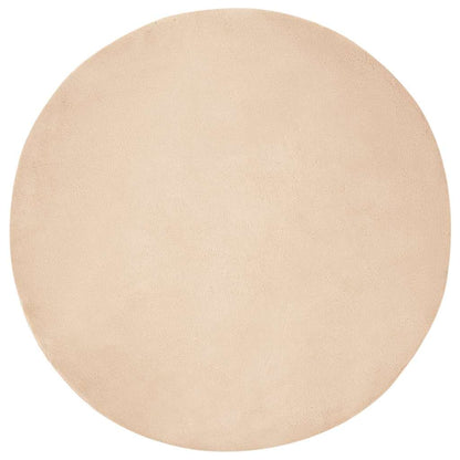 Nep Konijnenbont Tapijt Beige Ø 120 cm Polyester