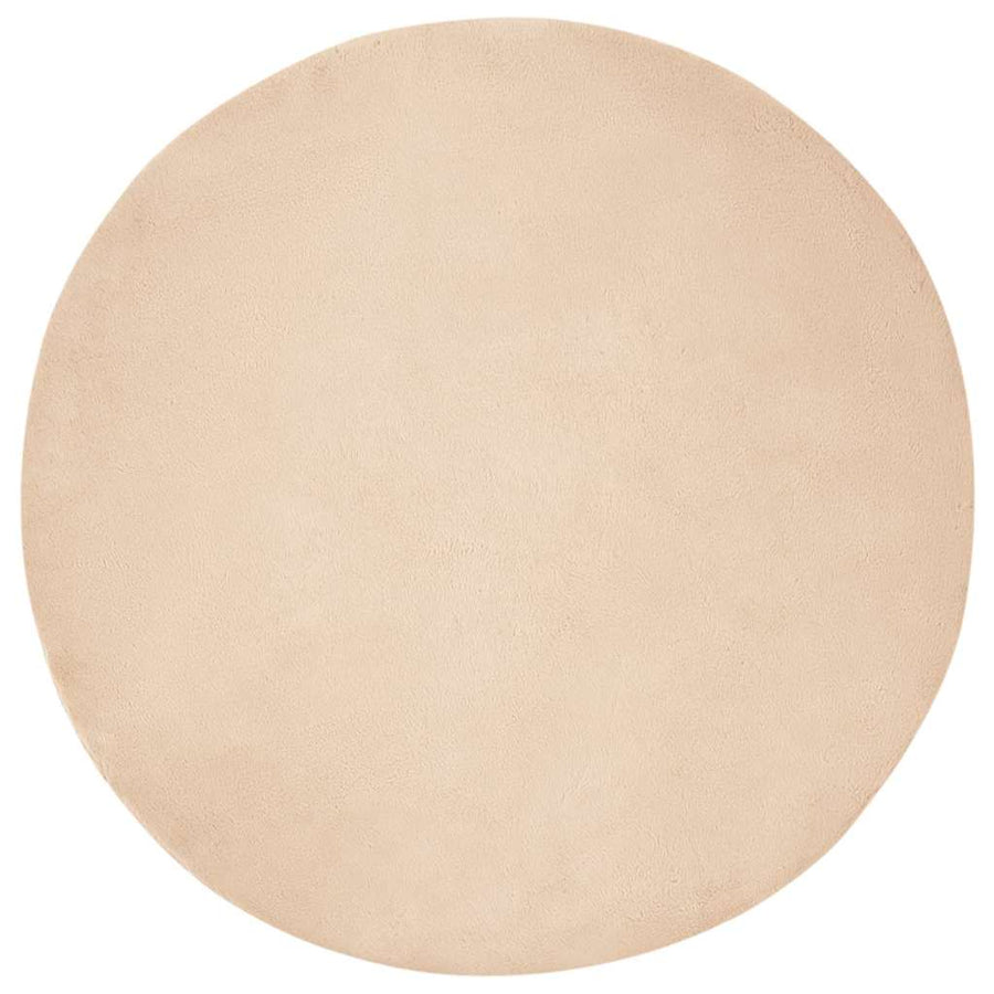 Nep Konijnenbont Tapijt Beige Ø 120 cm Polyester