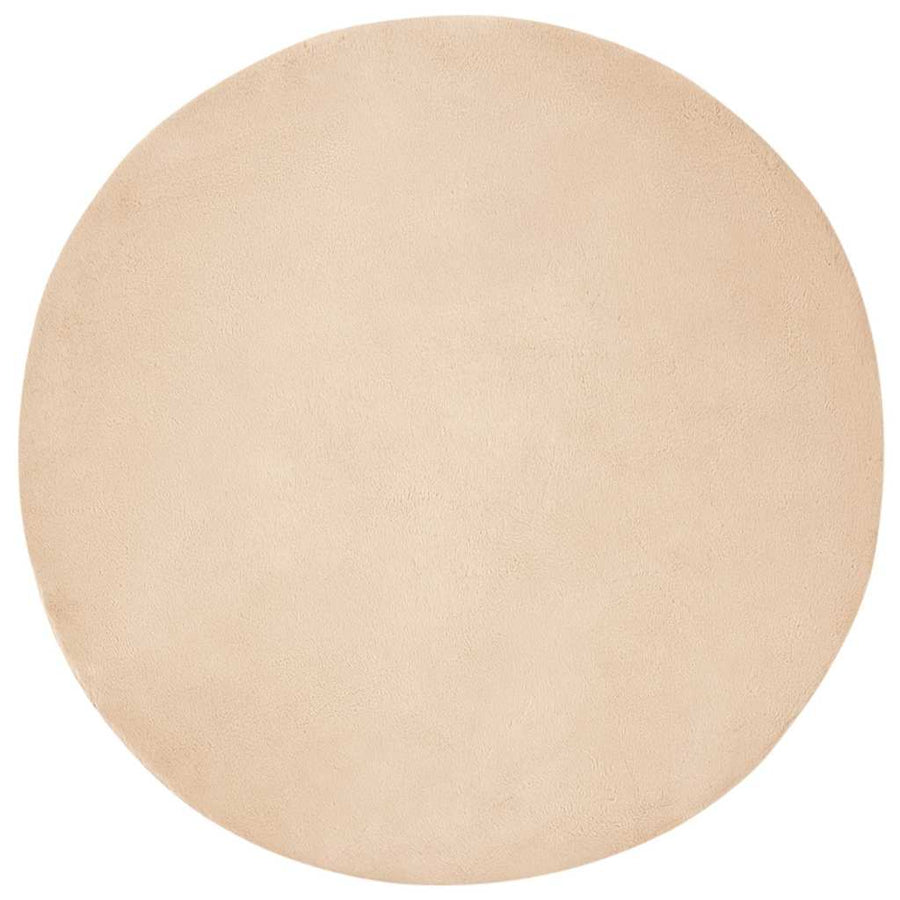 Nep Konijnenbont Tapijt Beige Ø 200 cm Polyester