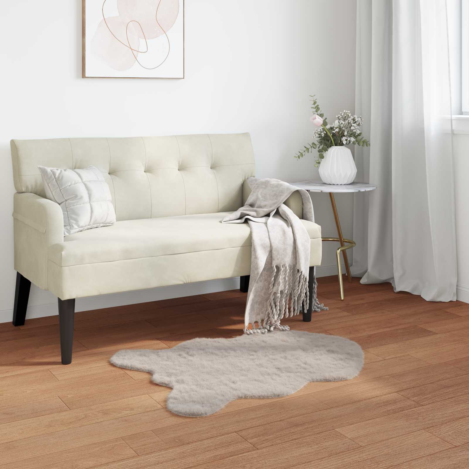 Nep Konijnenbont Tapijt Olite Beige 60 x 90 cm Polyester