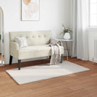 Vloerkleed nep konijnenbont 60x110 cm crème