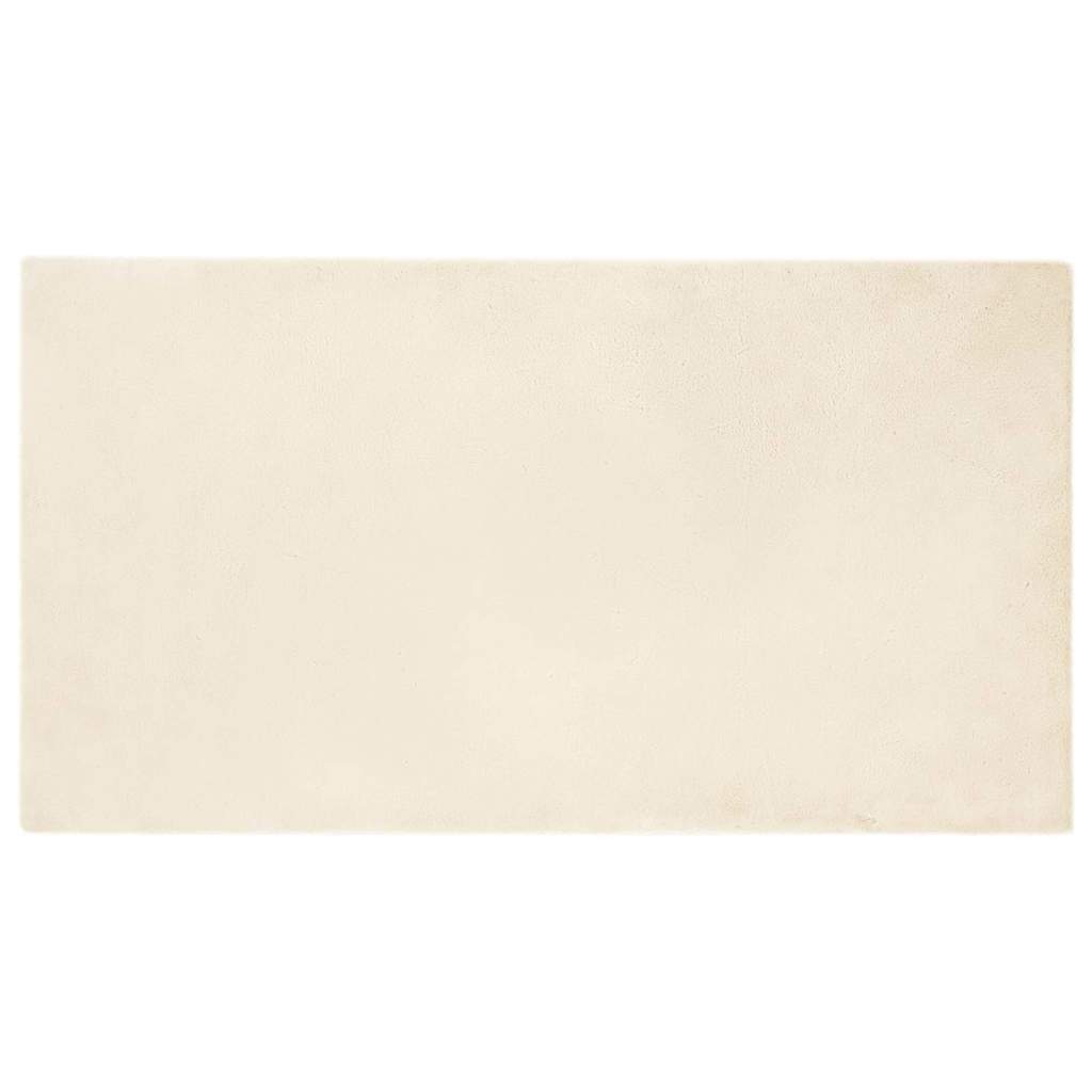Nep Konijnenbont Tapijt Crème 80 x 150 cm Polyester