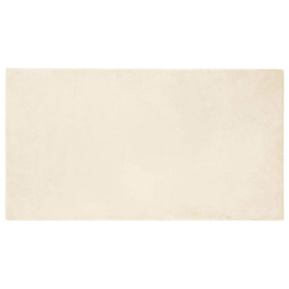 Nep Konijnenbont Tapijt Crème 80 x 150 cm Polyester