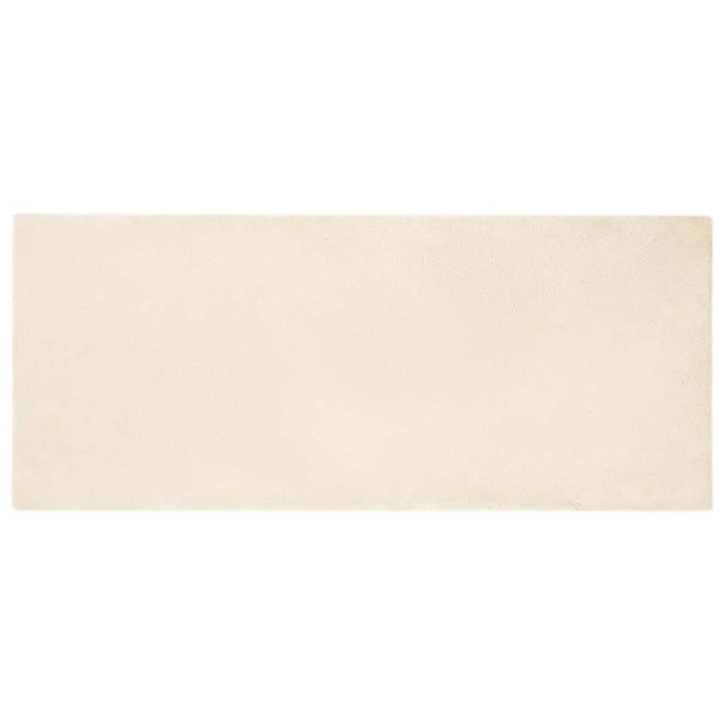 Nep Konijnenbont Tapijt Crème 80 x 200 cm Polyester