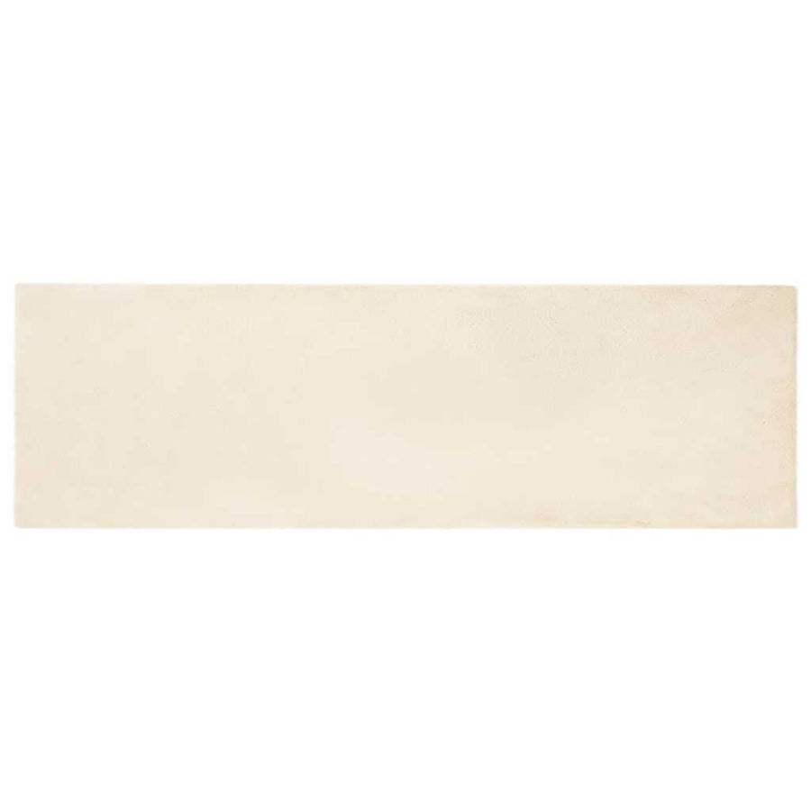 Nep Konijnenbont Tapijt Crème 80 x 250 cm Polyester