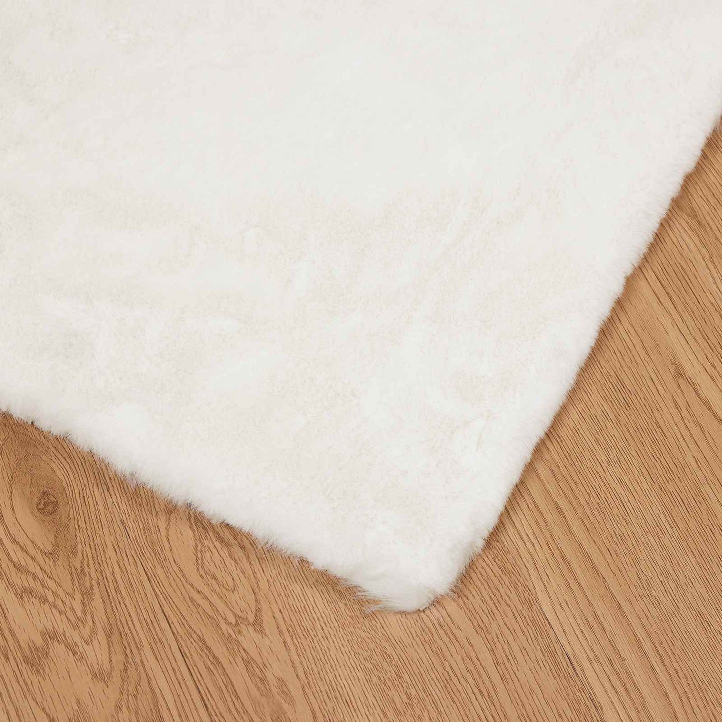 Nep Konijnenbont Tapijt Olite Crème 100 x 200 cm Polyester