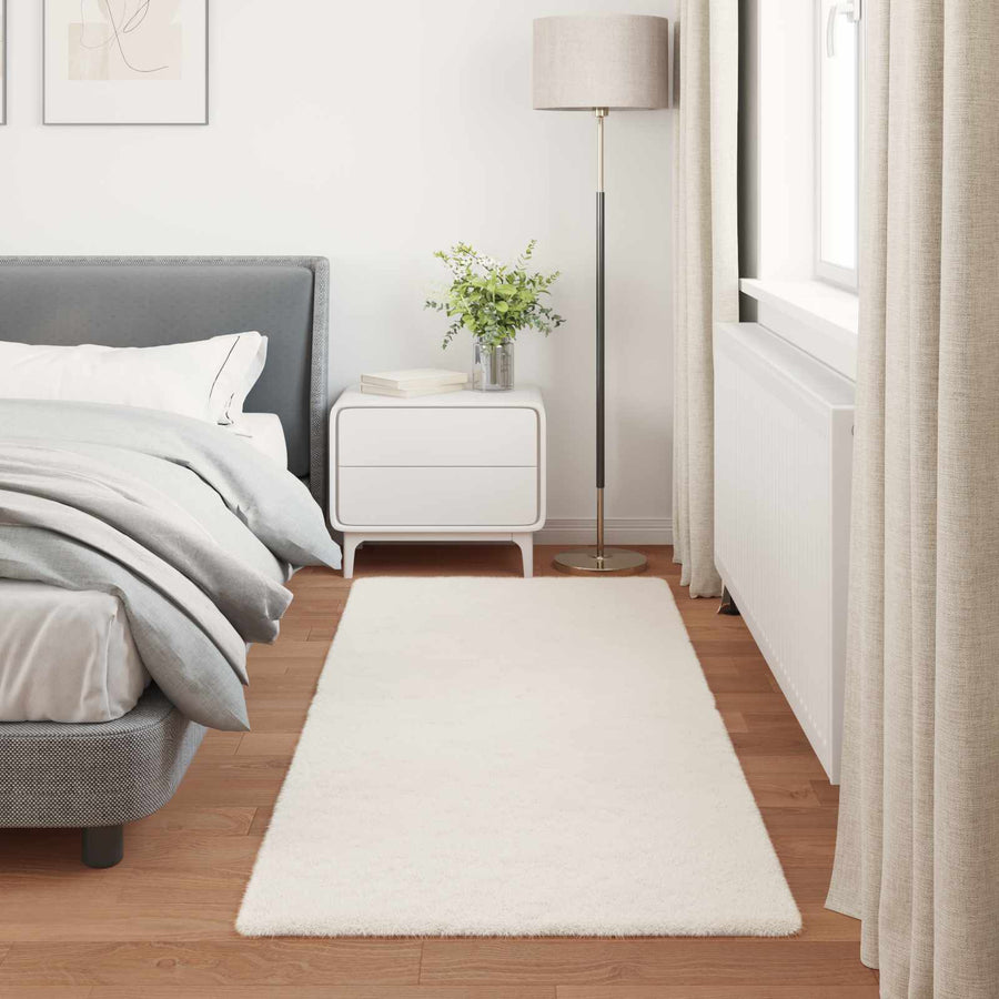 Nep Konijnenbont Tapijt Olite Crème 100 x 200 cm Polyester