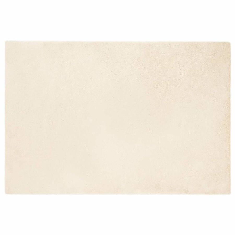 Nep Konijnenbont Tapijt Crème 120 x 170 cm Polyester