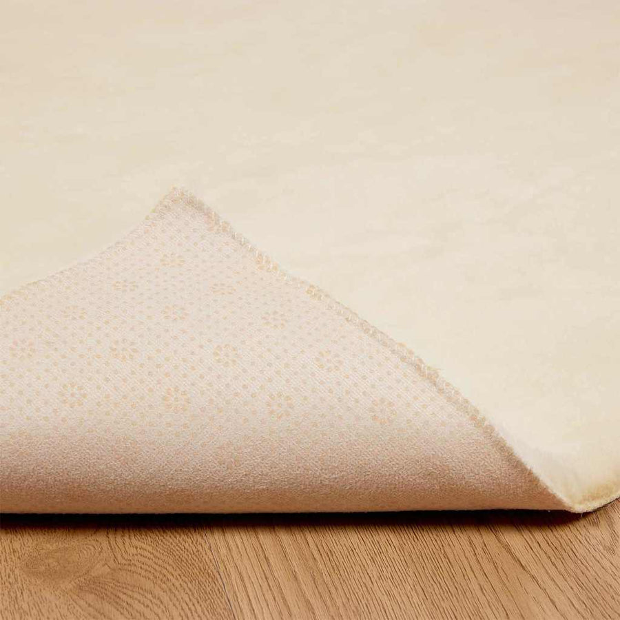 Nep Konijnenbont Tapijt Crème 140 x 200 cm Polyester