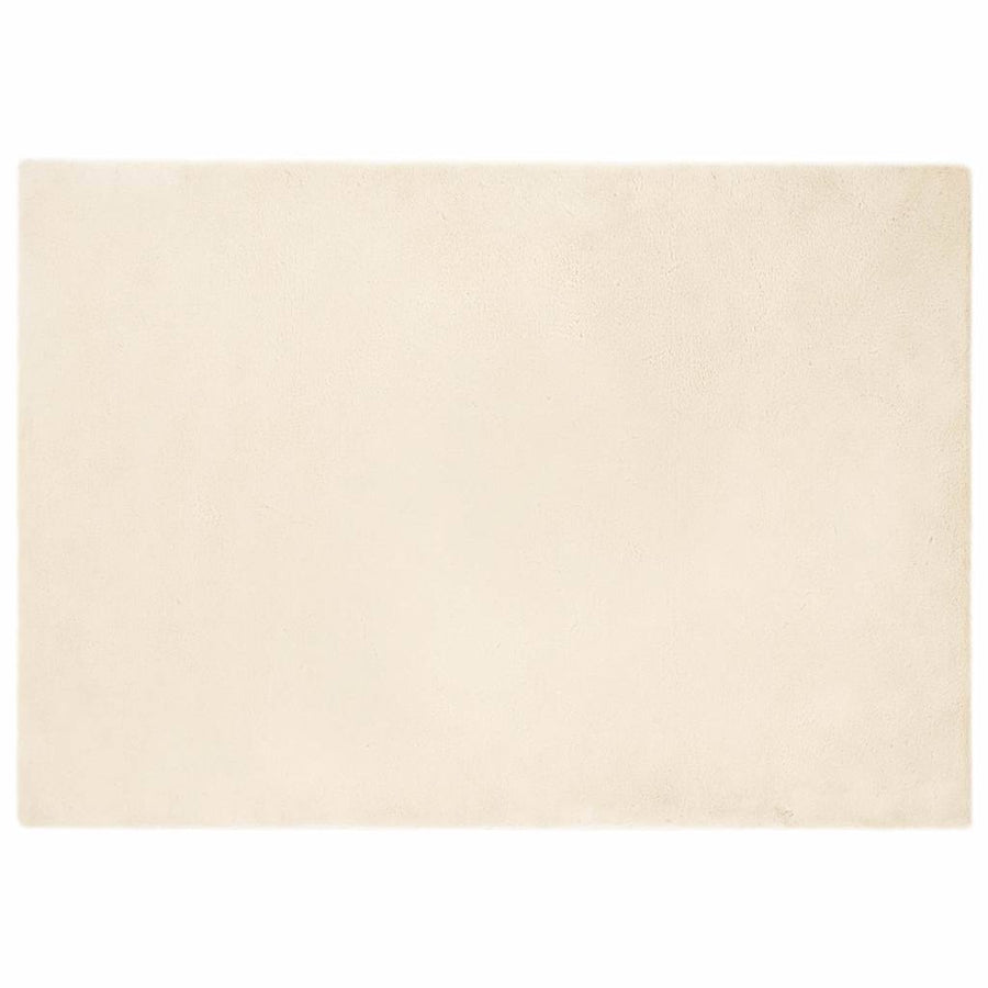 Nep Konijnenbont Tapijt Crème 140 x 200 cm Polyester