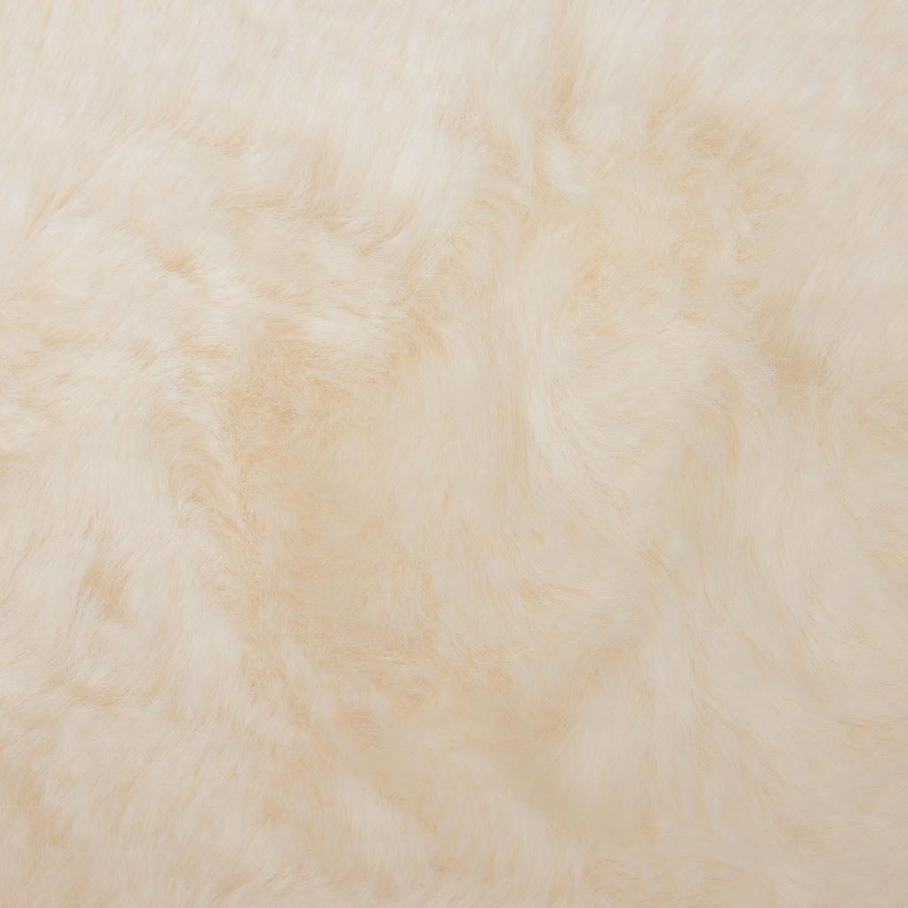 Nep Konijnenbont Tapijt Crème 140 x 200 cm Polyester