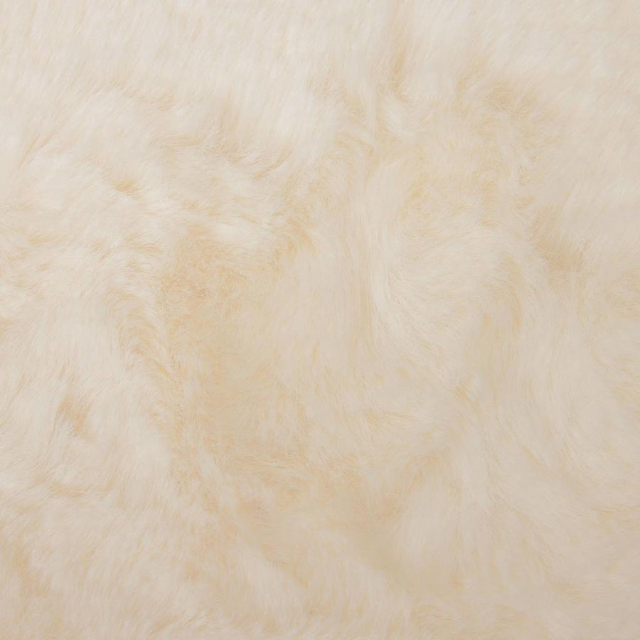 Nep Konijnenbont Tapijt Crème 140 x 200 cm Polyester
