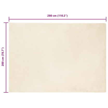 Nep Konijnenbont Tapijt Crème 200 x 280 cm Polyester
