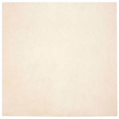 Nep Konijnenbont Tapijt Crème 120 x 120 cm Polyester