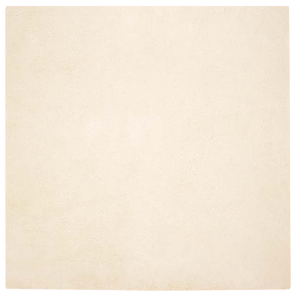 Nep Konijnenbont Tapijt Crème 160 x 160 cm Polyester
