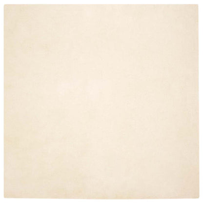 Nep Konijnenbont Tapijt Crème 160 x 160 cm Polyester