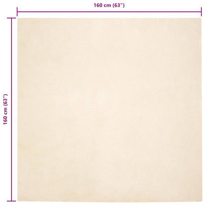 Nep Konijnenbont Tapijt Crème 160 x 160 cm Polyester