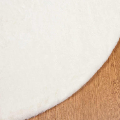 Nep Konijnenbont Tapijt Olite Crème Ø 80 cm Polyester