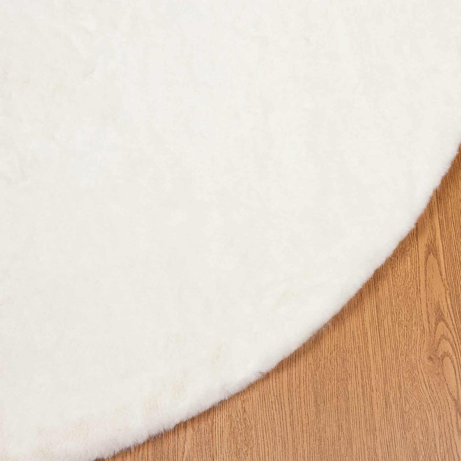 Nep Konijnenbont Tapijt Olite Crème Ø 80 cm Polyester