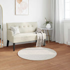 Vloerkleed rond Ø 80 cm crème nepbont
