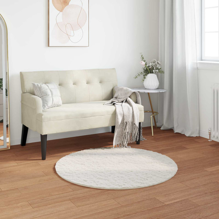 Nep Konijnenbont Tapijt Olite Crème Ø 80 cm Polyester