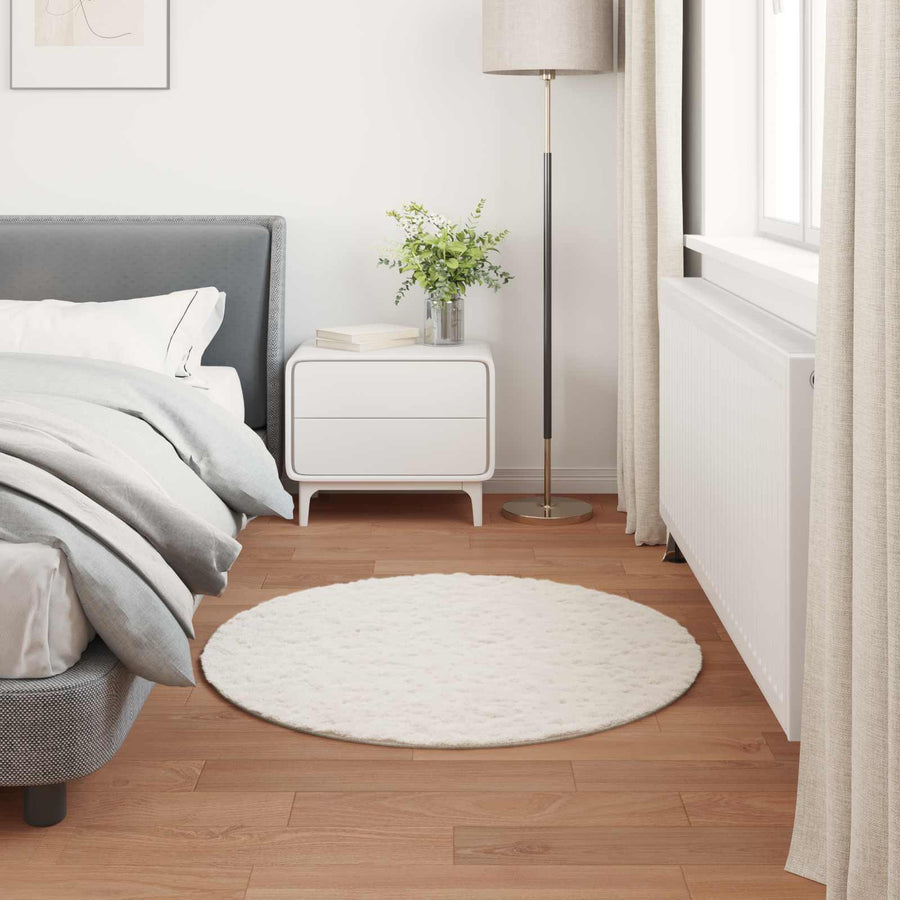 Nep Konijnenbont Tapijt Olite Crème Ø 80 cm Polyester