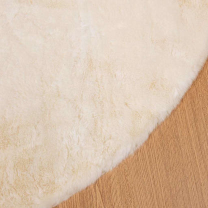 Nep Konijnenbont Tapijt Crème Ø 120 cm Polyester