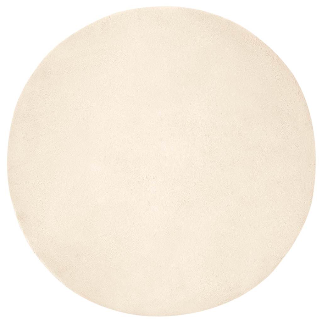 Nep Konijnenbont Tapijt Crème Ø 120 cm Polyester