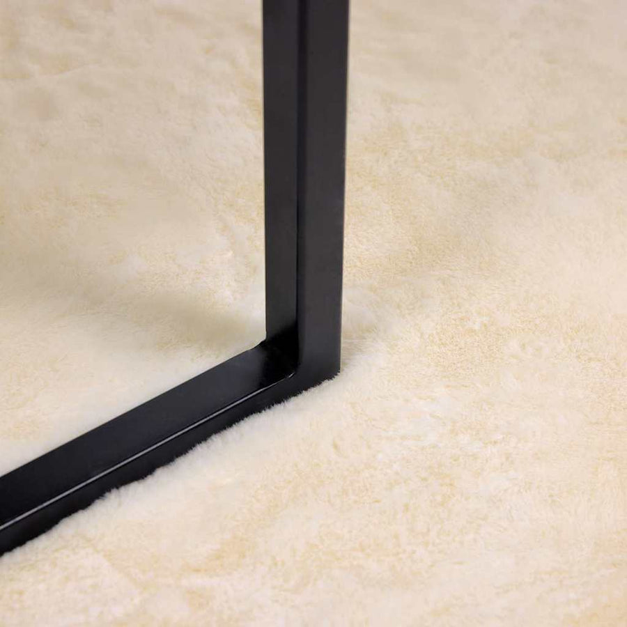 Nep Konijnenbont Tapijt Crème Ø 160 cm Polyester