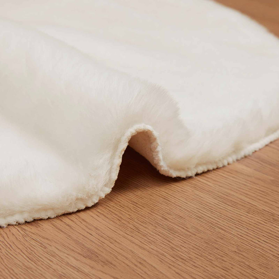 Nep Konijnenbont Tapijt Olite Crème 50 x 80 cm Polyester